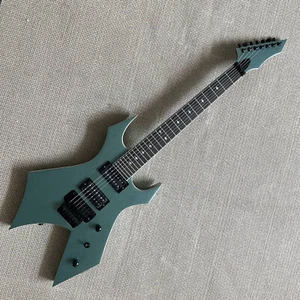 7 String BC Warlock Electric Guitar Green Spider Rosewood Fretboard HH Pickups - Picture 1 of 7