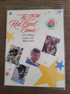 1989 ROSE BOWL MEDIA GUIDE USC TROJANS vs MICHIGAN WOLVERINES - Bild 1 von 2