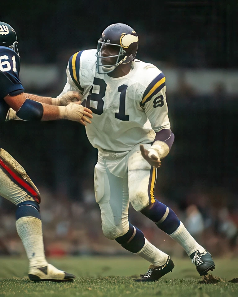 Impresión fotográfica brillante Carl Eller #81 Minnesota Vikings NFL 8"X10" 6-PLT Foto 1 de 1