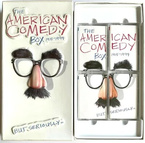 VINTAGE 1995 AMERICAN COMEDY BOX 1915-1994 BUT SERIOUSLY.. 4 CASSETTES RHINO BOX - Picture 1 of 5