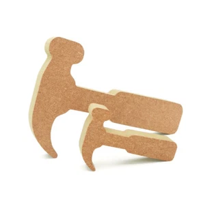 Martillo Independiente Forma Madera MDF Madera Artesanía en Blanco 18mm Día del Padre Regalo - Imagen 1 de 4