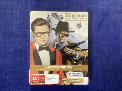 Kingsman: The Golden Circle 4K (2017)  Brand New Sealed Steelbook 4K Blu Ray - Image 1 of 2