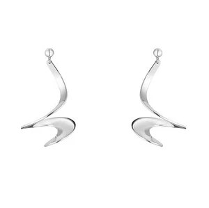 Georg Jensen Sterling Silver Earrings #370 - MOEBIUS - Vivianna Torun - Picture 1 of 1