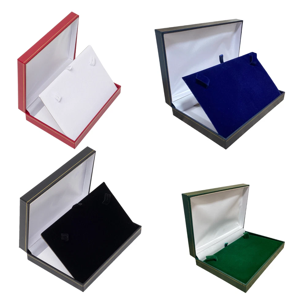 Luxury Leatherette Necklace Boxes, Collarette Gift Boxes Jewellery Display Boxes - Image 1 of 1