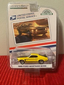 Greenlight Collectables 1969 Ford Mustang Boss USPS Forever Stamp Car 1/64 Scale - Picture 1 of 12