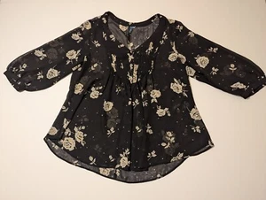 E-Vie Size 12 Floral Blouse - Picture 1 of 12