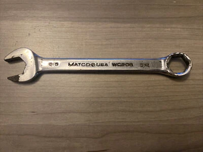 Matco Tools WC206,  5/8", 6 Point Short Combination Wrench SEE Description - Image 1 of 2