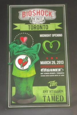 Bioshock Infinite Midnight Opening Release Poster Lithograph Toronto Rare Promo - Image 1 of 2