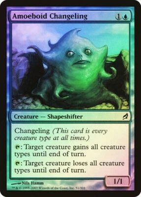 Lorwyn  MTG  FOIL  Amoeboid Changeling   Magic - Image 1 of 2