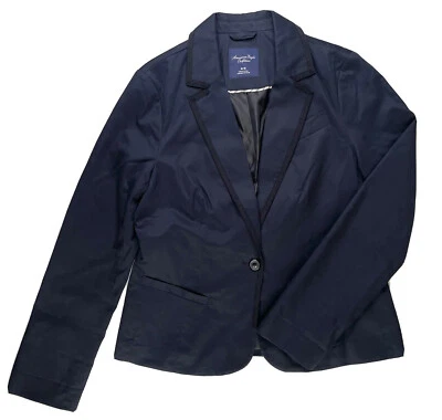 AMERICAN EAGLE OUTFITTERS Women’s SZ M/M Blue One Button Blazer/Jacket Lined - Image 1 of 4