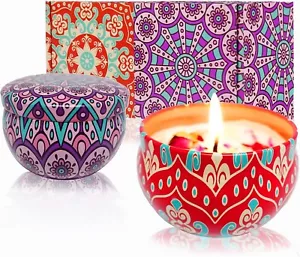 2-Pack Scented Soy Candles – Aromatherapy Gift Set - Picture 1 of 6