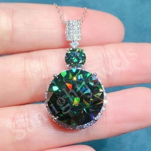 Huge & RARE 69.20 Ct Blue Diamond Solitaire Pendant, Amazing Shine & Luster - Picture 1 of 6