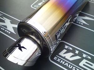 Kawasaki ZX12R ZX-12R Colore Titanio Scarico Ovale Gara Silenziatore Strada Legale - Foto 1 di 1