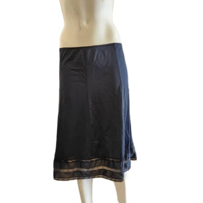 JcPenny Medio Azul Marino Mujer Vintage Sin Cordones Encaje Hasta la Rodilla Foto 1 de 4