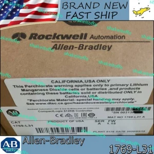 NEW Allen Bradley 1769-L31 CompactLogix 512KB Controller AB 1769-L31/A - Picture 1 of 5