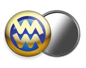 AQUARIUS ZODIAC HOROSCOPE LUCKY ASTROLOGY SIGN POCKET PURSE MAKEUP MIRROR GIFT - Picture 1 of 1