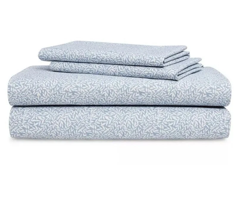 Ralph Lauren Home 4-pc Willa Leaf 200tc Cotton Percale Queen Sheet Set Blue