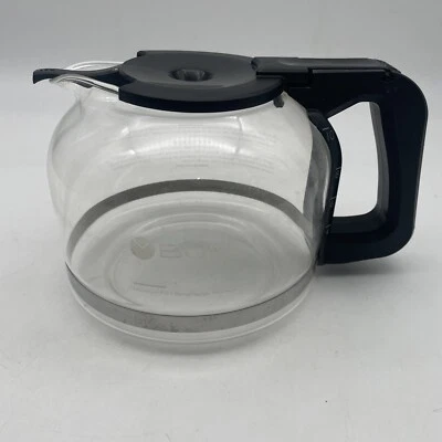 Bunn NHS Replacement 10 Cup Glass Coffee Carafe Black Lid, Handle - Image 1 of 4