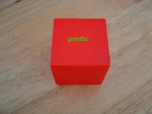 4 Red CUBE 2.5"-3" Stress Balls. Blank. SQUEEZE! TOSS! - Picture 1 of 1