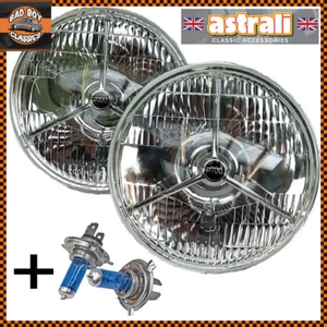 7" P700 Stativ H4 Umbau Halogenscheinwerfer Scheinwerfer Paar CLASSIC AUTOS - Bild 1 von 6