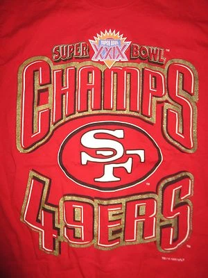 Camiseta Super Bowl XXIX Campeones de los 49ers de San Francisco (MED) STEVE YOUNG MVP Foto 1 de 3