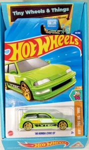 Hot Wheels '90 Honda Civic EF HYX90 HW: 70er VS. 90er grün 1/10 gut verpackt - Bild 1 von 7