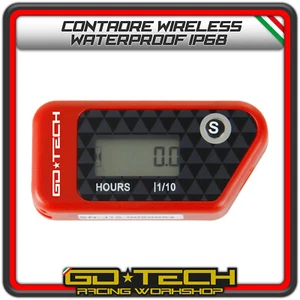 CONTA ORE MOTO CROSS CONTAORE Rosso ENDURO MOTARD DIGITALE WIRELESS SENZA FILI - Foto 1 di 2