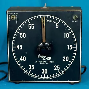 Vintage Gra-Lab Model 168 Darkroom Timer: Bakelite Knob Face Glows Buzzer Works - Picture 1 of 12