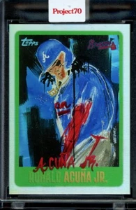 2021 Topps Project 70 Card #515 Ronald Acuna Jr. Gregory Siff Rainbow Foil 20/70 - Picture 1 of 2
