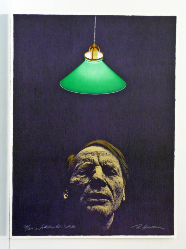 Rudolf HAUSNER, Selbstverhör - Lithographie in Farbe aus 1984 - Bild 1 von 1