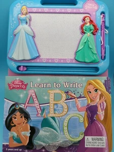Disney Princess Learn To Write (ABC) Book Writing Etch a Board 2015 Cinderella - Imagen 1 de 5
