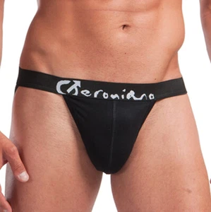 GERONIMO Mens Underwear Cotton Jock Strap Black or White - Picture 1 of 1