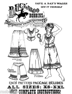 Buckaroo Bobbins Ladies' Frillies Camisole, Petticoat, Pantaloons Sewing Pattern - Picture 1 of 2