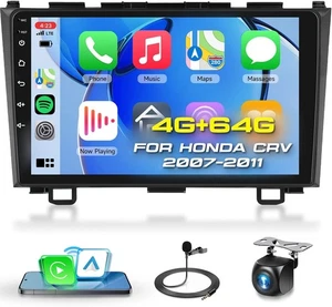 Honda CRV 2007–2011 Car Stereo Android 13 9in Touchscreen 4+64GB CarPlay GPS - Picture 1 of 7