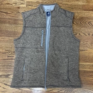 Johnnie O Wes Vest Mens Medium Brown Russet Full Zip Golf Work Wear Outdoors - Picture 1 of 7