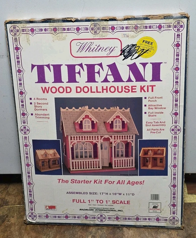 Kit de casa de muñecas de madera Whitney Tiffani o casa de campo de Santa Navidad nuevo en caja Radmark Foto 1 de 2