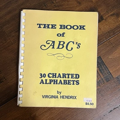 Vintage ‘82 The Book of ABCs Alphabet Letters Cross Stitch Pattern Book - Image 1 of 4