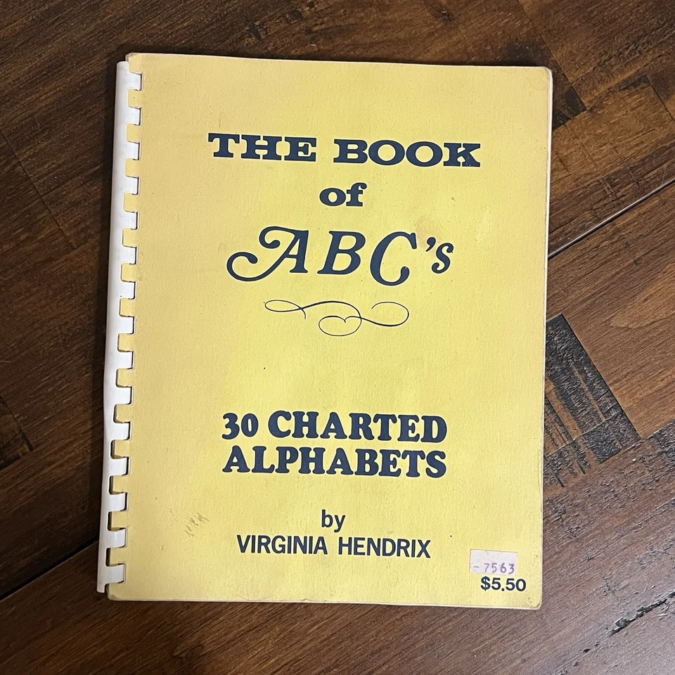 Vintage ‘82 The Book of ABCs Alphabet Letters Cross Stitch Pattern Book - Image 1 of 4