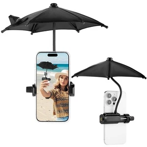 Starker Clip Handy Regenschirm für Sonne, Mini Bräunungsschirm Abdeckung für Handy iPhone/... - Bild 1 von 7
