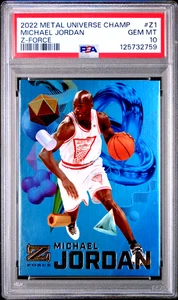 2022 Skybox Metal Universe Champions Z-Force Michael Jordan PSA 10 GEM MINT - Bild 1 von 2