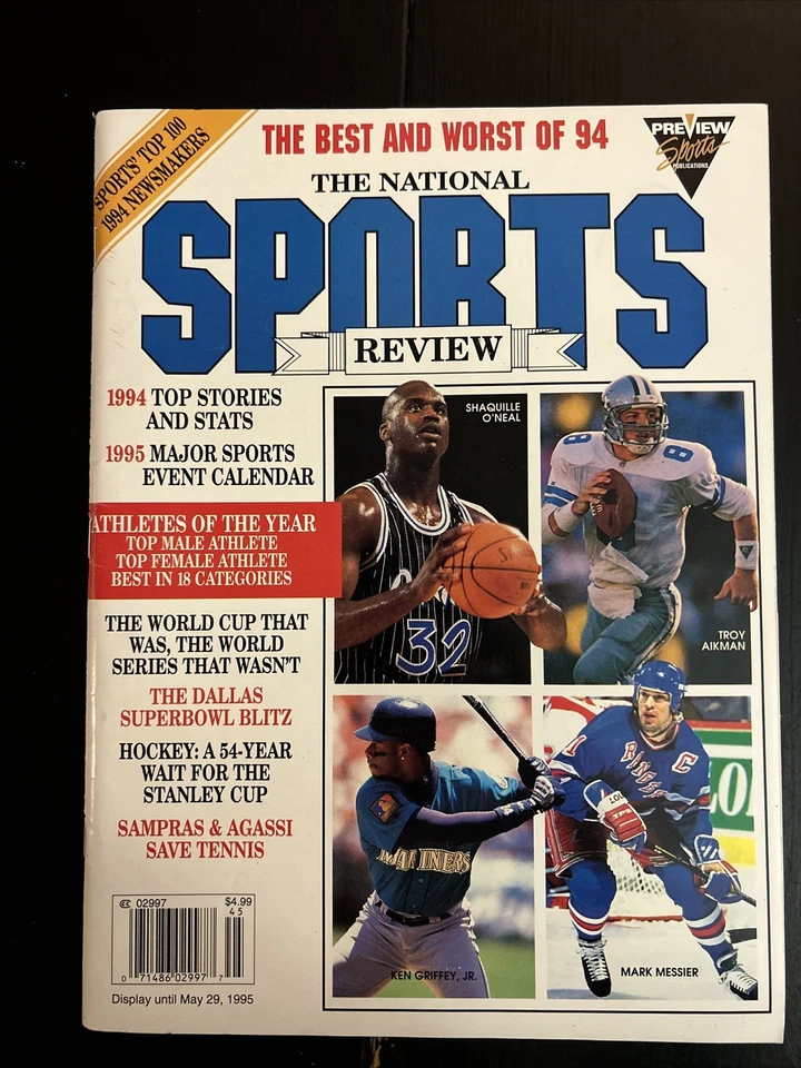 1994 The National Sports Review Magazine Shaq Griffey Jr Messier ¡Quiosco! Foto 1 de 4