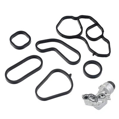 Fifter Housing Gaske COOLER GASKET SEAL 6pcs/set Black Cooler Housing Rubber - Image 1 of 4