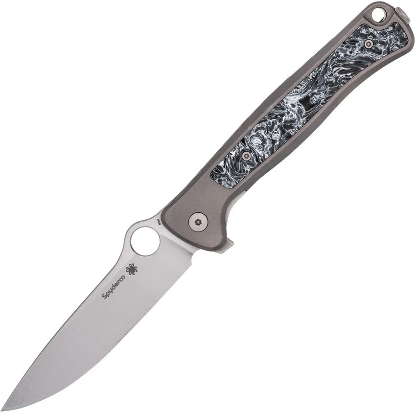 Spyderco Knives Slym R.I.L. Frame Lock C271TIP Titanium M390 Steel Pocket Knife