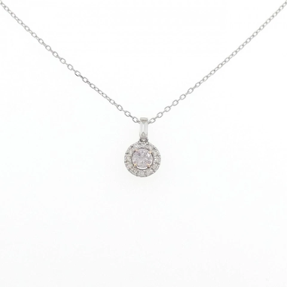 Authentic PT900 K18PG PT850 Pink Diamond Necklace 0.139CT  #230-000-106-6639 - Изображение 1 из 4