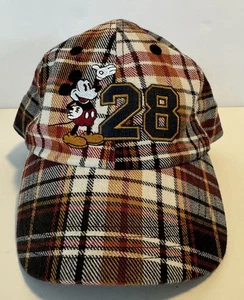 Disney Parks Authentic Plaid Strapback Baseball Hat Cap Mickey Mouse 28 - Picture 1 of 11
