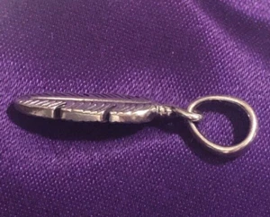 Genuine Pandora Silver Spiritual Feather Pendant #397216 Never Worn Near Mint - Picture 1 of 9