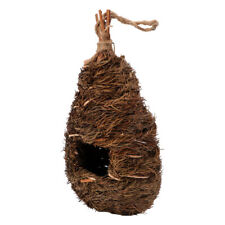  Garden Ornament Weaving Birds Shelter Parrot Breeding Grass Hut Birdcage Nest