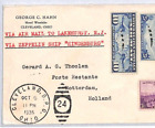 USA Luftpost 1936 Abdeckung ZEPPELIN *HINDENBURG* Flug Cleveland Niederlande YW135