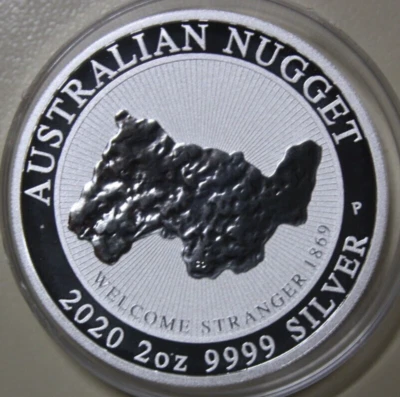 Australia 2 Dollars 2020 Argento 2 Oncia #F5945 Welcome Stranger-Australian - Immagine 1 di 4