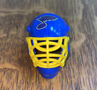 Mini masque casque de hockey St. Louis Blues Hockey Goalie Franklin NHL 1,5" bleu jaune